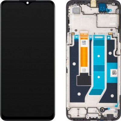 Display cu Touchscreen Oppo A78 5G, cu Rama, Negru, Service Pack 4130428 foto