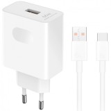 Incarcator Retea Cu Cablu USB-C Honor HN-110600E00, 66W, 6A, 1 x USB-A, Alb 5503AAHX