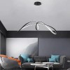 Lustra LED, suspendata, 108W, negru, lumina calda/neutra/rece, inaltime 1, 5m reglabila, telecomanda, intensitate reglabila
