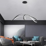 Cumpara ieftin Lustra LED, suspendata, 108W, negru, lumina calda/neutra/rece, inaltime 1, 5m reglabila, telecomanda, intensitate reglabila