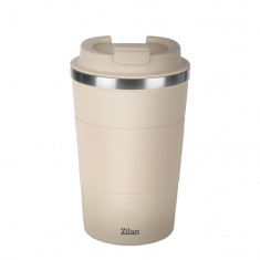 Cana de cafea Zilan ZLN9921 termos, capacitate 510ml, interior din inox, pereti dublii, crem