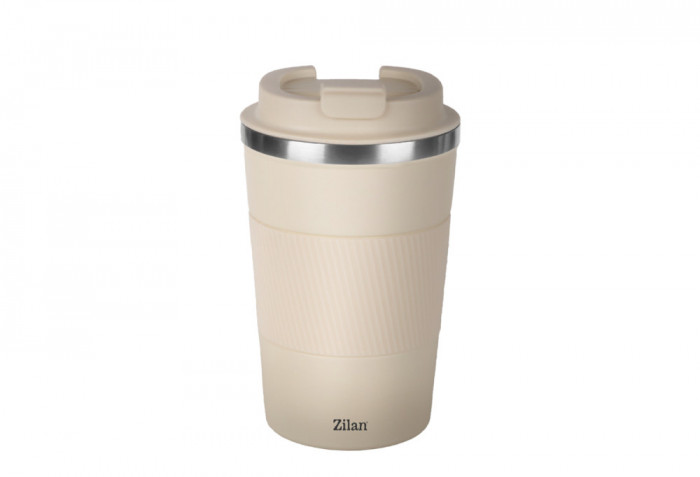 Cana de cafea Zilan ZLN9921 termos, capacitate 510ml, interior din inox, pereti dublii, crem