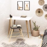 Cumpara ieftin Birou Lery, Alb, 80 x 74 x 60 cm