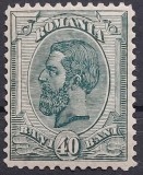 Romania 1900 - 40 bani Carol I-Spic de grau,filigran stema mare,Lp.53g MNH