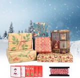 Set de 6 coli de hartie pentru cadouri Voqeen, multicolor, 50 x 70 cm