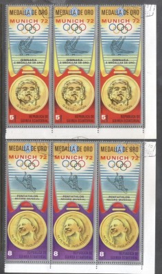 Eq. Guinea 1972 3 x Sport Olympic medals Mi.166-167 used TA.011 foto