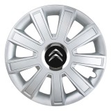 Set 4 Capace Roti, potrivite jantelor de R16, pentru Citroen, model flash cromat