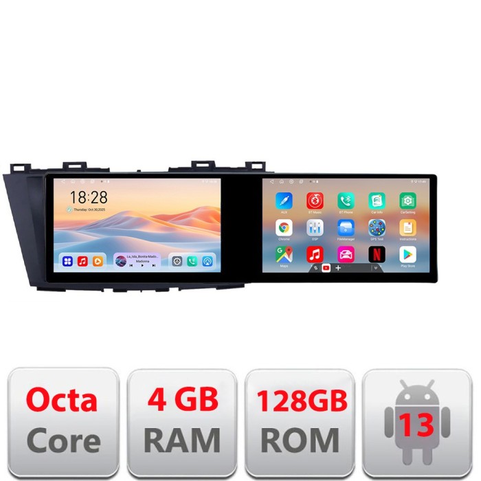 Navigatie Mazda 5 Edotec 2 ecrane 8 core 4+128 21.6 inch Incell android Wifi 5Ghz gps internet Kit-117 CarStore Technology