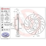 Set disc frana Mercedes Clasa S (W221) 09.05-12.13, Fata, 335X32mm, ventilat, BREMBO