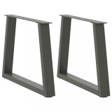VidaXL Picioare pentru măsuță de cafea &icirc;n formă de V, 2 buc., antracit, 70x(42-43,3) cm, oțel