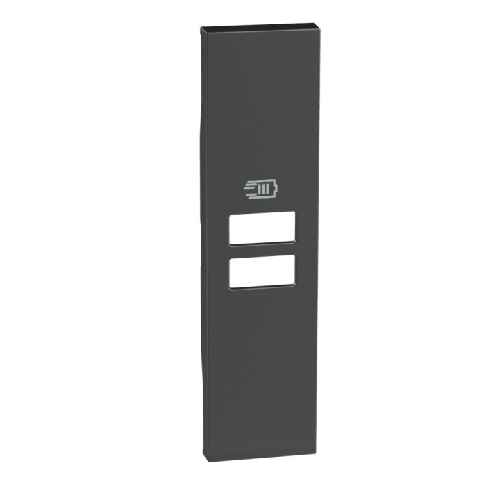 Placa priza USB pentru K4191AA, K4191AC, K4191CC 1M Living Now Bticino negru KG13C