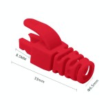 Manson protectie mufa RJ45 rosu (100buc) RJ45-CAP-RD
