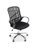 Cumpara ieftin Scaun de birou cu mesh SL Dexter, cadru cromat, mecanism de balans, roti pivotante, 100 kg, negru
