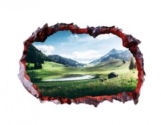 Autocolant decorativ, Gaura in perete, Natura si peisaje, Multicolor, 85 cm, 2369ST-1 foto
