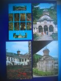 HOPCT LOT 4069 - 4 CARTI POSTALE-MANASTIREA COZIA -JUD VALCEA-NECIRCULATE, Necirculata, Printata