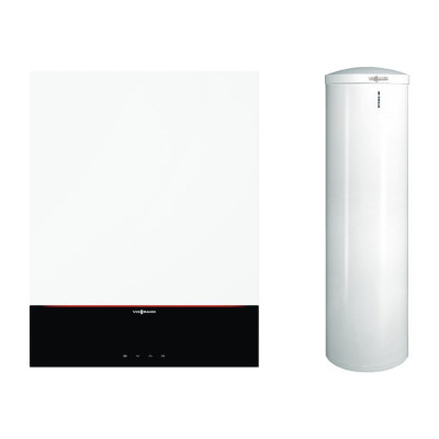 Centrala termica in condensare Viessmann Vitodens 100-W B1HF 25 kW, cu boiler monovalent 120 litri foto