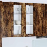 vidaXL Dulap suspendat cu ușă Riga Stejar fumuriu 80 x 31 x 100 cm 884398