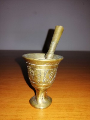 Miniatura de Mojar mic cu pistil vintage alama gravata 6 cm foto
