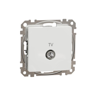 Priza TV trecere 10 dB Schneider Sedna alb SDD111478 foto