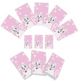 Set carnetele de buzunar Miau 10 + 1, 100 foi albe, 5 x 8 cm
