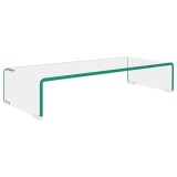 Cumpara ieftin Suport TV/monitor din sticla transparenta, 60 x 25 x 11 cm