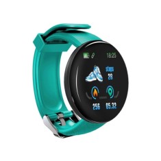 Resigilat Ceas Smartwatch Techstar&reg; D18, 1.3inch OLED, Bluetooth 4.0, Monitorizare Tensiune, Puls, Oxigenarea Sangelui, Waterproof IP65, Verde Aqua