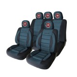 Set Huse Scaune Universale Premium Carguard Personalizate cu Fiat &ndash; Negru/Albastru