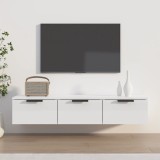 VidaXL Dulap de perete, alb extralucios, 102x30x20 cm, lemn compozit