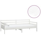 Cumpara ieftin Pat de zi cu saltea, 90x200 cm, lemn masiv de pin