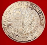 (A879) MEDALIE DIN ARGINT AUSTRIA - GEGRUNDED AM 24. JUNI 1906 - N.O. BAUERBUND, MARCAJ ARGINT 835, PROOF