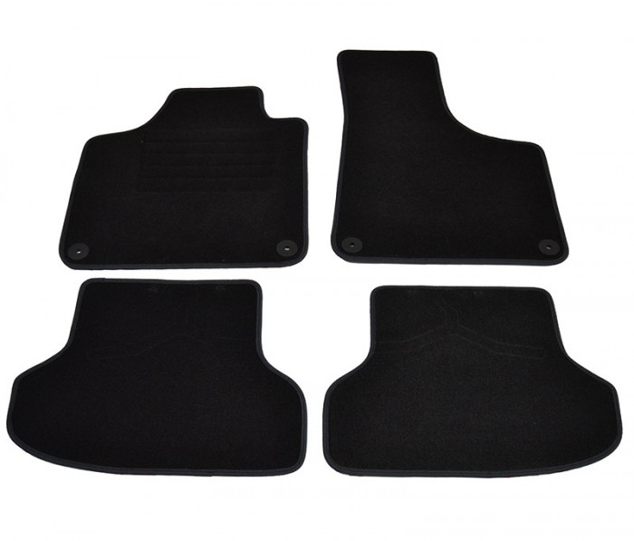 Covorase mocheta Audi A3 3 usi 5/2003-5/2012 si Audi A3 5 usi SPORTBACK 9/2004-5/2012 culoare negru, set de 4 bucati