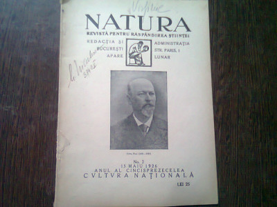 REVISTA NATURA NR.2/1926 foto