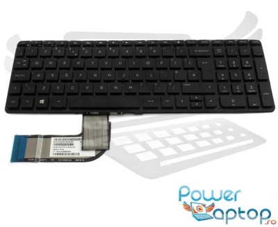 Tastatura HP Pavilion 17 F iluminata layout UK fara rama enter mare, Pavilion 17 f000 iluminata layout UK fara foto