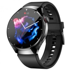 Smartwatch iSEN BK03, Negru cu Bratara TPU, 1.39 HD, Apel Bluetooth, ECG, glucoza din sange, oxigen din sange, tensiune arteriala, puls, temperatura c
