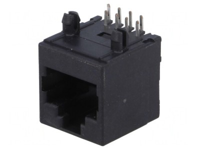 Soclu RJ45 Cat 5 8p8c THT &amp;icirc;n unghi foto