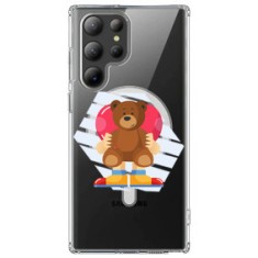 Husa personalizata samsung galaxy s24 ultra, magsafe atasare magnetica, teddy bear love foto