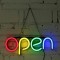 Reclama semn luminos led neon cu mesaj OPEN