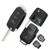 Carcasa Cheie Briceag after market , compatibila cu VW, 3 but, cu lamela HU 66