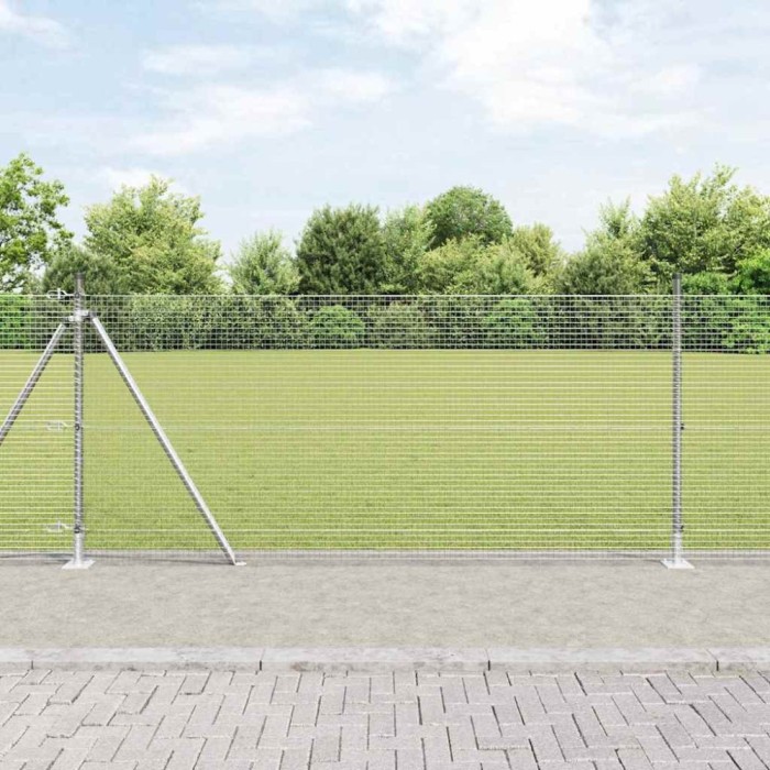 Set de St&acirc;lpi Set de 2 Oțel galvanizat 10m x 1m Durabil
