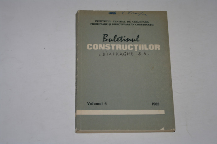 Buletinul constructiilor volumul 6 - 1982