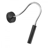 Lampă De Perete Axil Negru Oțel 1 Bec Tub Modern De Interior