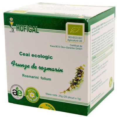 Ceai Ecologic Frunze de Rozmarin 25 doze Hofigal foto