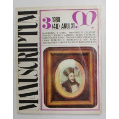 MANUSCRIPTUM , REVISTA EDITATA DE MUZEUL LITERATURII ROMANE , NR. 3 , ANUL XI , 1980