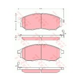 Placute frana Renault Koleos, Nissan Qashqai, Pathfinder, Navara, Murano, Infiniti Q70, Q60, M, G, Ex, TRW