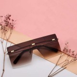 Ochelari de soare dama NYTRO Excentrica, maro, protectie UV400, design modern supradimensionat