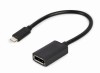 CABLU video GEMBIRD, adaptor USB 3.1 Type-C (T) la DisplayPort (M), 15cm, rezolutie maxima 4K UHD (3840 x 2160) la 60 Hz, negru, &quot;A-CM-DPF-02&quot; (timbru