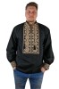 Bluza tip ie barbati RBN24 negru/crem , marimea 2XL, Bumbac, La baza gatului