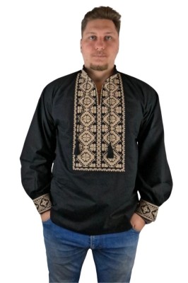 Bluza tip ie barbati RBN24 negru/crem , marimea M foto