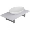 Set mobilier de baie, 2 piese, alb, ceramica