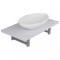 Set mobilier de baie, 2 piese, alb, ceramica